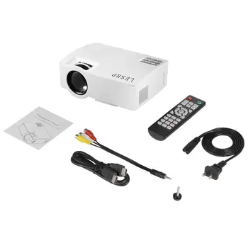 

LESHP 480P LED Light Source HD Video Audio Play High Fidelity Speaker Eye-protection Mobile Phone With Screen Home Projector