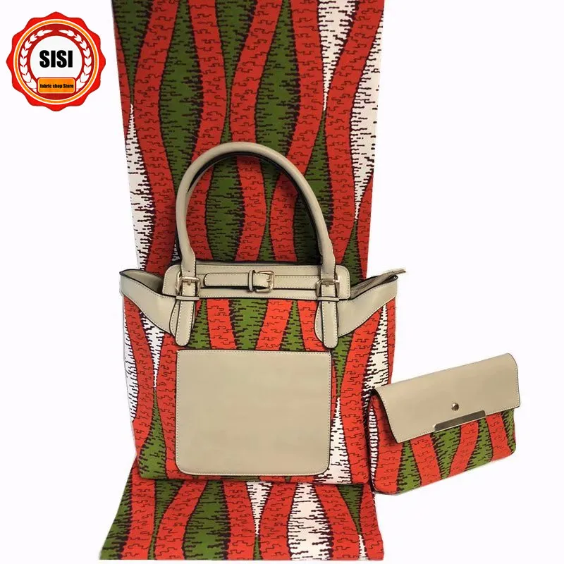 Модный дизайн 6 ярдов хлопок Африканский Анкара печать воск для шитья коллокации Сумочка Набор для высокого качества Вечерние