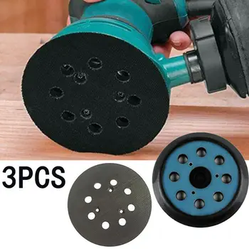 

New 3pcs/set Practical Durable High Quality 8 Hole Sanding Pads For Makita BO5021K Sander BO5010