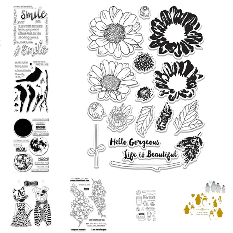 

Winston Lulu Metal Cutting Dies and Clear Stamps for Craft Dies Scrapbooking Album Embossing New Dies for 2019
