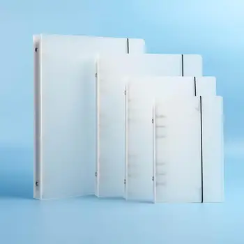 

New PP Plastic Folder Frosted Loose Leaf Ring Binder A4 Binder A6 A5 A7 Folder Students Notebook Stationery Book Supplies O M1C4