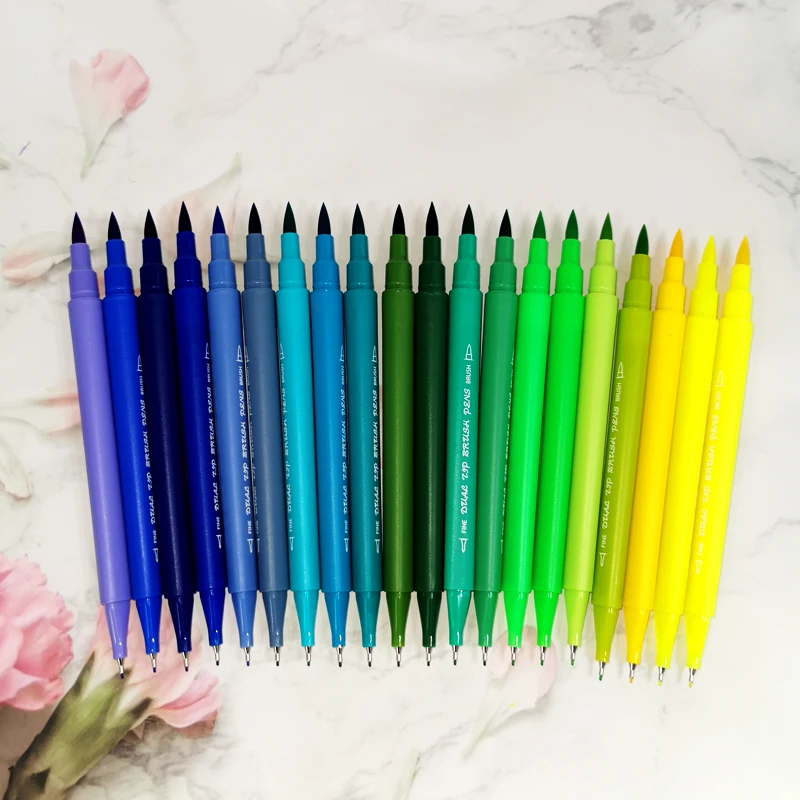 60 шт цветов FineLiner Рисование художественные маркеры ручки Водные Цвета кисти ручки художественные маркеры граффити эскизная ручка школьные принадлежности