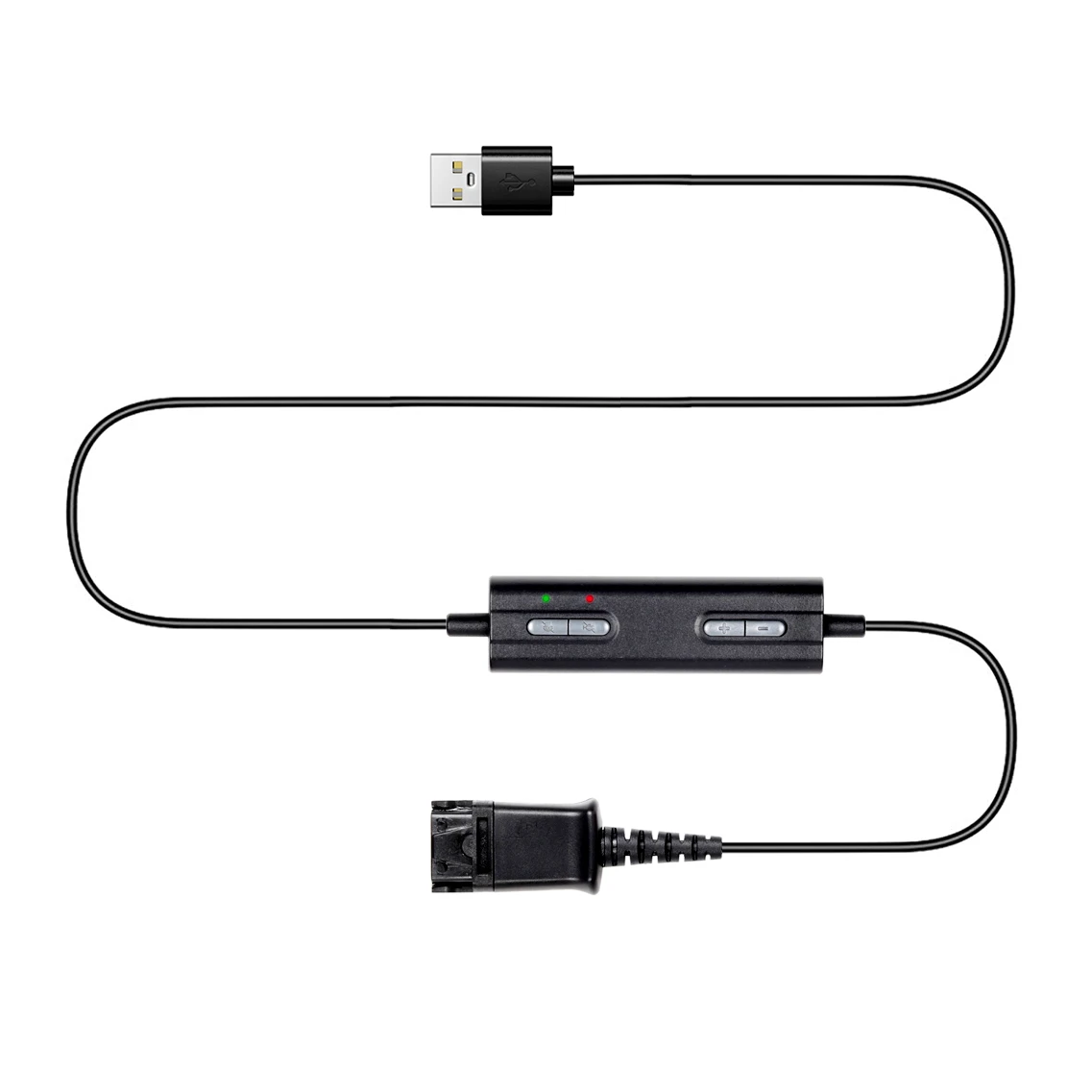 QD to USB Adapter Heaset Quick Disconnect to USB cable with Volume and ...