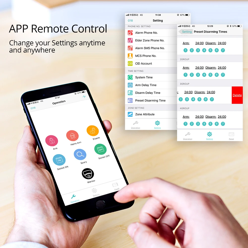 KERUI inalámbrico WIFI en casa de seguridad GSM Kit de sistema de alarma de Control APP con Dial Auto Detector de movimiento Sensor de sistema de alarma antirrobo - 6