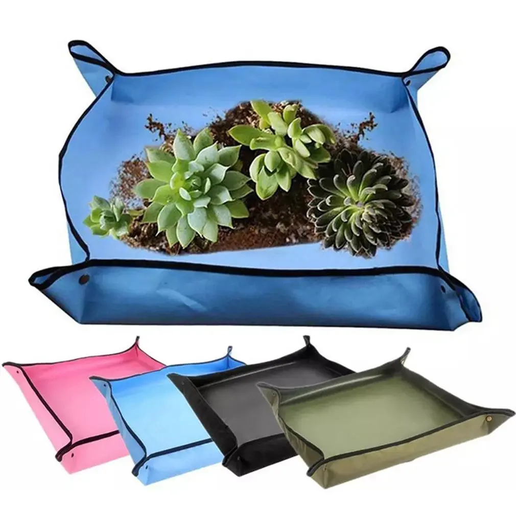 50*50CM Planting Mat Gardening Potting Mat Gardening Pad Waterproof Foldable Flower Pot Gardening Mat Transplanting Plant Pad