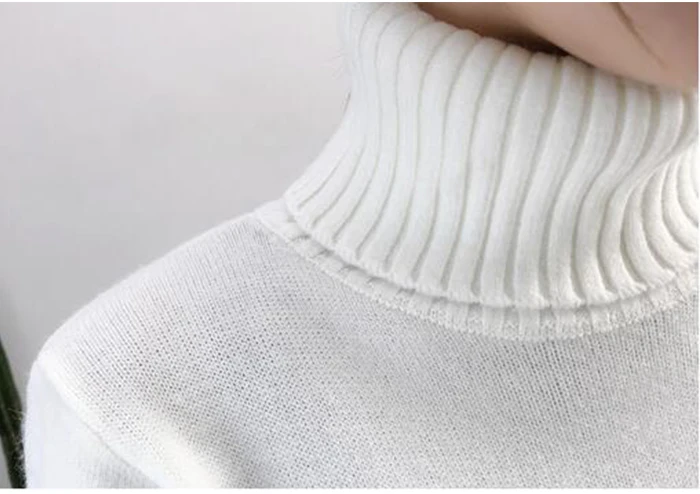 Женский водолазка TIGENA, теплый вязаный свитер с длинным рукавом, джемпер для женщин на зиму