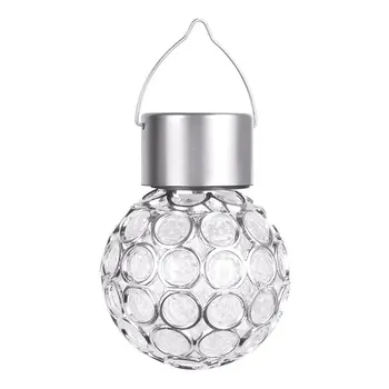 

Solar Globe Lights Outdoor Garden Lantern LED Hanging Crystal Ball Lamp Waterproof Night Light for Garden Path Yard Ornaments