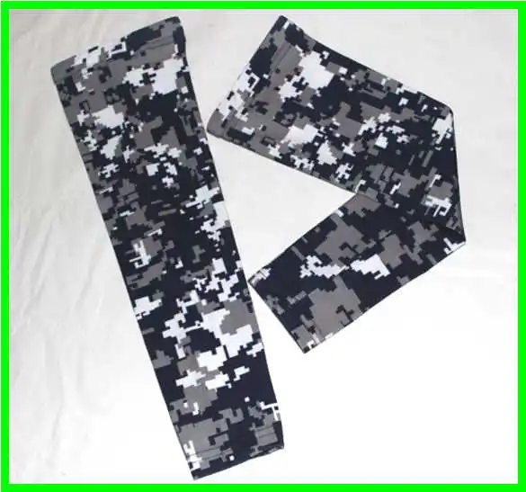 navy gray white США рукав с флагом компрессионный спортивный рукав цифровой камуфляж Бейсбол Футбол Баскетбол Взрослый Молодежный - Цвет: navy gray white
