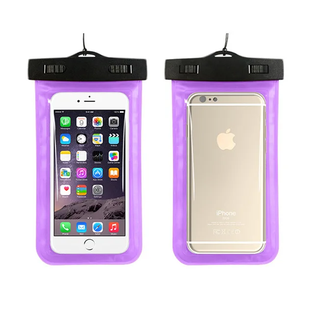Водонепроницаемый пота ПВХ посылка мешок дайвинг сумки для iPhone 11 Pro Max 7 8 6 6s 5 5S plus X XS Max XR - Цвет: Purple