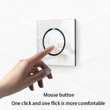 

White 1-4 Gang 1 Way 2 Way Wall Concealed Push Button Switch PMMA Acrylic Panel 86 Type Household Wall Lamp Switch