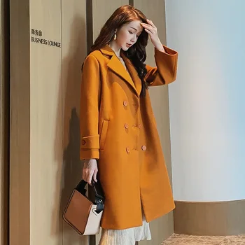 

Fashion Korean Long Overcoat Women 2019 Free Shipping Ladies Formal Winter Jackets Coat Long Womens Wool Coats Winter Plus Size