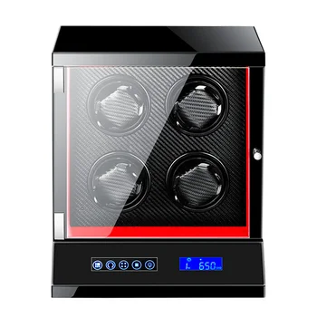 

Auto Wooden Watch Winder Watch Storage Box Winder Case Transparent Cover Wristwatch Box with US Plug