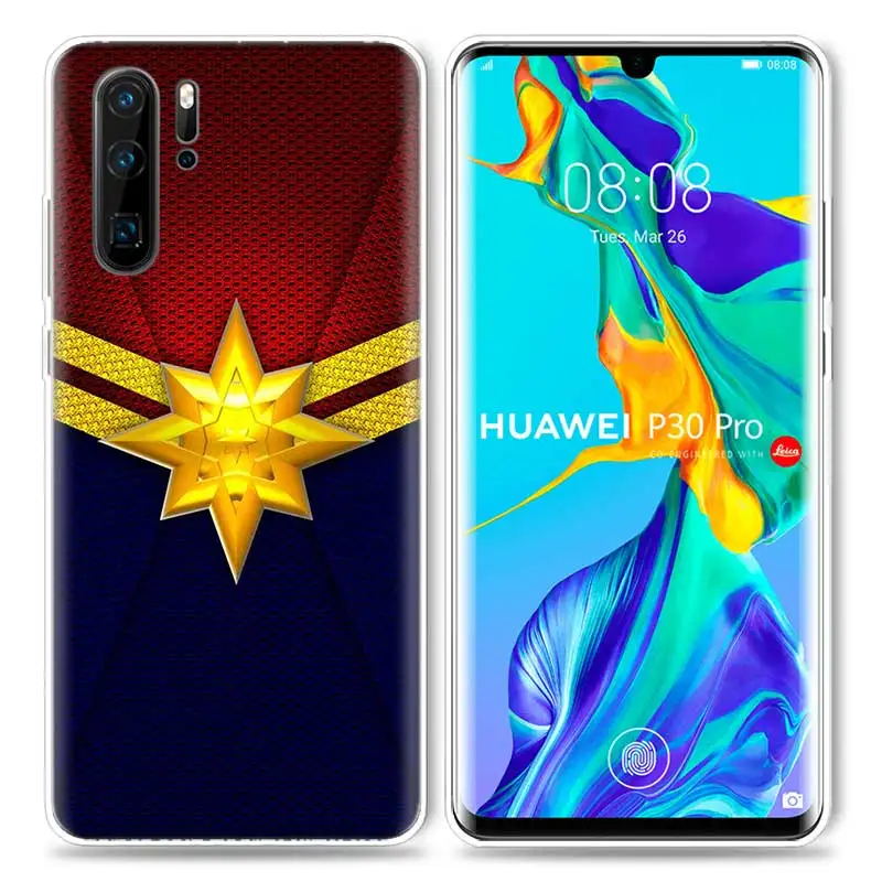 Марвел Капитан чехол для huawei P20 P30 P Smart Z Plus P10 P9 P8 mate 30 10 20 Lite Pro силиконовый чехол для телефона