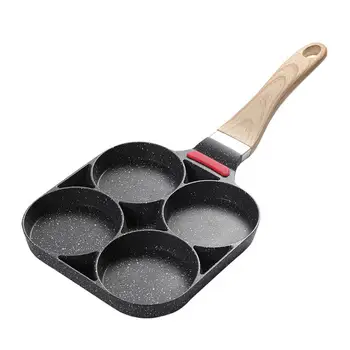

Nonstick Frying Pan Four Hole Frying Pan for Egg Frying Hamburger Making Aluminum Alloy Steak Breakfast Maker Kitchen Tools