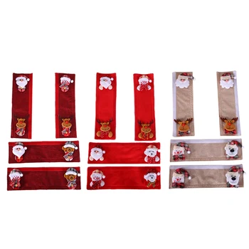 

Christmas Refrigerator Door Handle Covers Fridge Microwave Oven Dishwasher Door Handle Protector Christmas Decorations