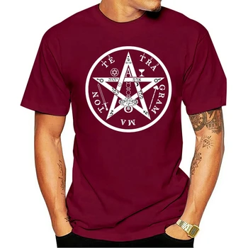 

new Tetragrammaton Pentagrams Star T Shirt Fashion Create Basic Solid Spring Crew Neck Short Sleeve Letter Graphic Shirt