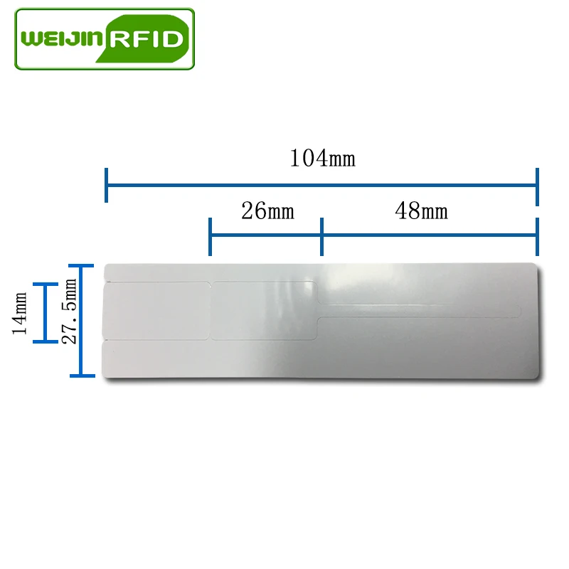 UHF RFID ювелирные часы бирка EPC 6C стикер 915m 868m 860-960MHZ NXP U код 7 аденсивный для печати пассивный RFID PET этикетка