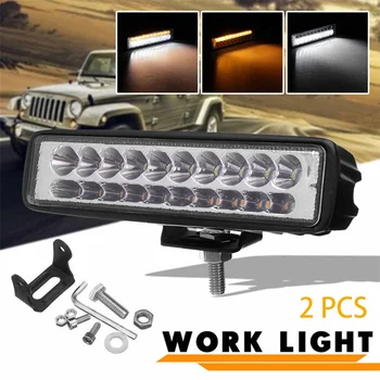 

2pcs 50W Combo Beam Work Light 20LED Light Bars Spot Flood Beam for Work Driving Offroad Boat Car Tractor Truck+Screws Set IP67