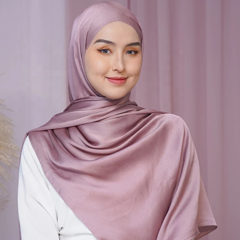 Bubble Chiffon Plain Hijab Scarf for Autumn Winter Muslim Women Islamic Shawl Headwrap Smooth Headscarf Headband Turban Scarves women solid bubble chiffon hijab scarf headscarf ready to wear instant scarfs muslim shawl islamic hijabs arab wrap head scarves