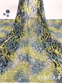 

Charming design French lace fabric African net lace apparel material PDN841(5yards/lot)