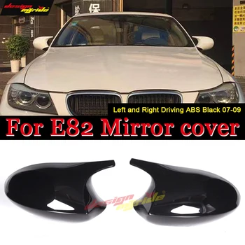

For BMW E82 1 Series Sedan Side Rearview Mirror Cover Caps 1 Pair ABS Gloss Black Add on Style M Look Direct Replacement 2007-09