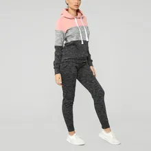 Полосатый спортивный костюм с капюшоном для женщин; комплект из 2 предметов для бега; одежда для тренировок; повседневные свободные толстовки; костюмы для бега; спортивная одежда;# g8