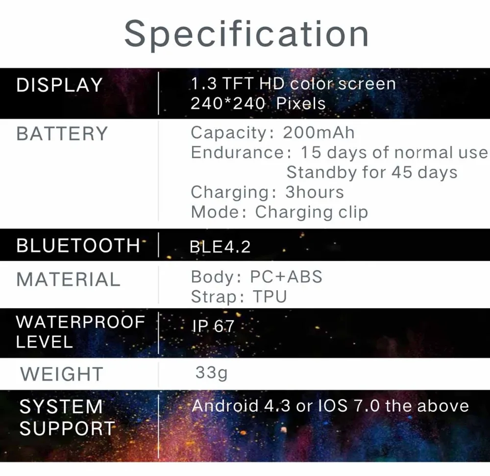 Q11 Smart Wristband Waterproof Fitness Bracelet Big Touch Screen OLED Message Heart Rate Time Smartband Activity Tracker Watch (14)
