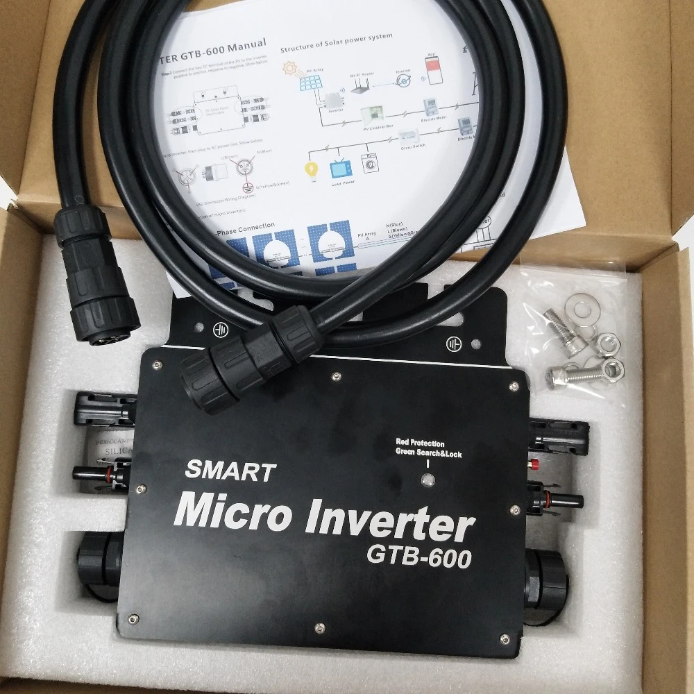 Инвертор Micro 600W солнечный Grid Tie IP65 MPPT чистый синусоидальный выход микро Солнечный