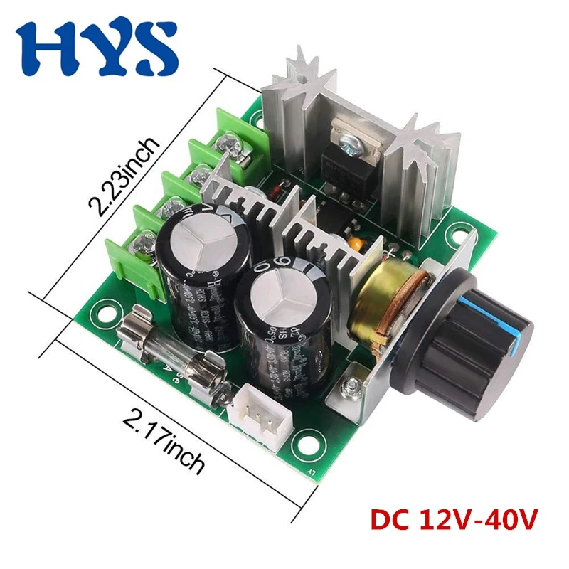 

DC 12V-40V 10A PWM Motor Speed Controller 12 V Volt Voltage Control Speed Regulator Control DC12V Adjustable Drive Module 24V