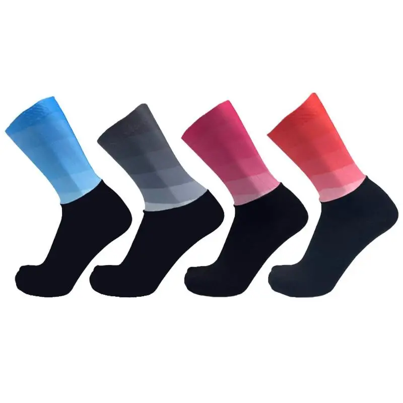 

Gradient Color Breathable Sports Socks Women Men Anti-slip Cycling Socks