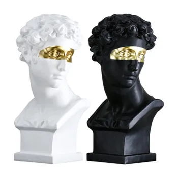 

Nordic Creative Art Decoration Giuliano de Medici Head Portraits Resin Imitation Plaster Statue Creative Home Decorations X4929