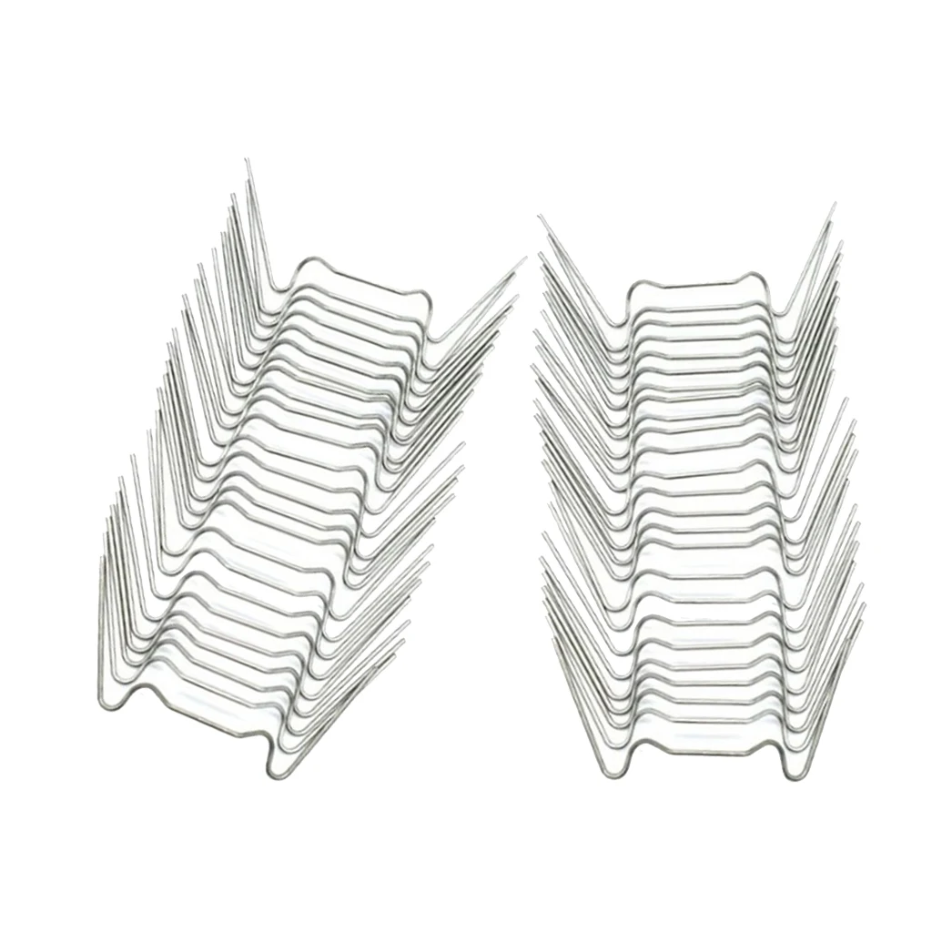 50Pcs W Shape Glazing Clips Stainless Steel for Greenhouse 1.2mm Thick 
