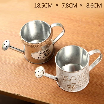 

1pcs vintage flower pot succulent planter metal plant bucket vertical garden decor