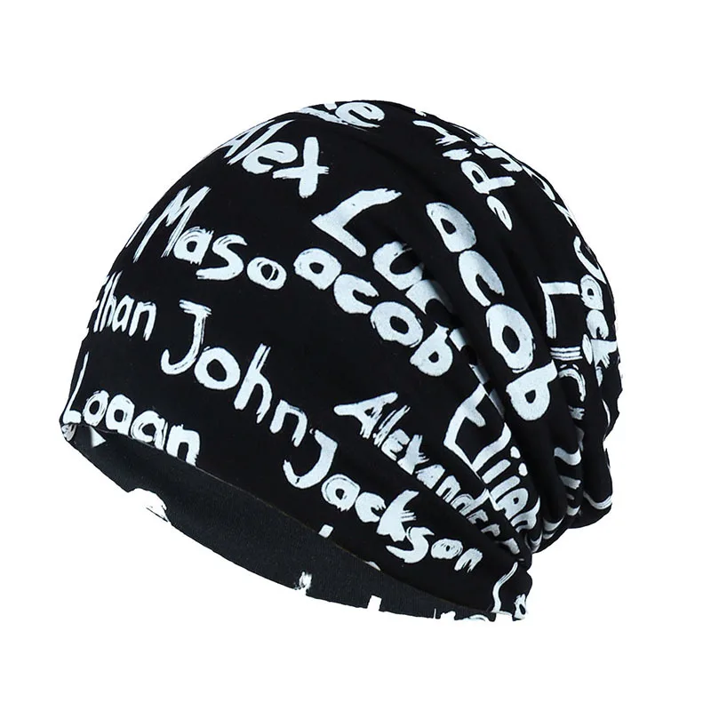 

2020 Spring Set of Head Cap Lettered Cap Versitile Fashion Toque Men dui dui mao Fashion Outdoor Hat Hip Hop Turban Hat