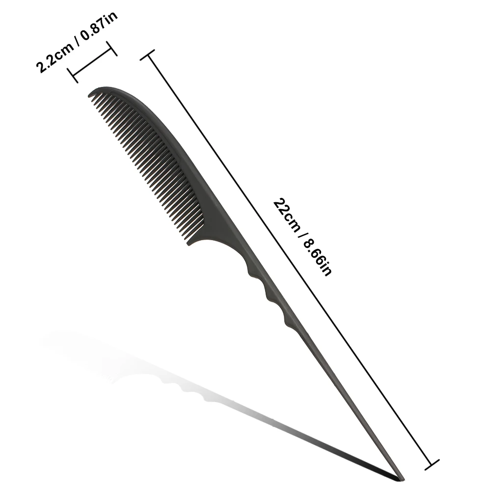 Professional 8.8 Inch Tail Comb Anti-static Teasing Comb Hair Section Comb for All Hair Types Salon Hairbrush