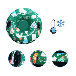 Skiing Snow Tube Sleigh Tubing Cheesecake Winter Inflatable Ski Circle Children Adult Ski Ring Skiing Thickened Floated Sled