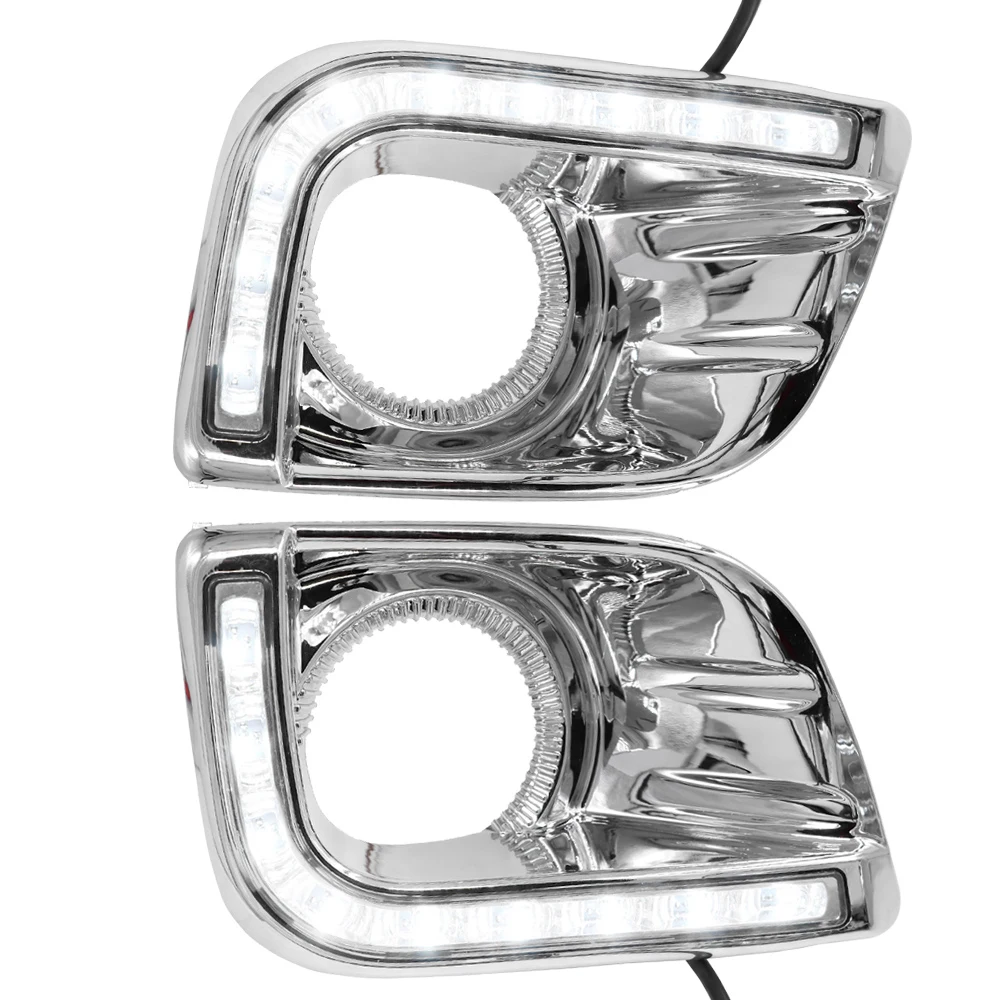 Фары дальнего света для Toyotas Prado 150 Fj150 Lc150 2010-2013 Land Cruiser светодиодные дневные ходовые огни Drl противотуманная фара крышка