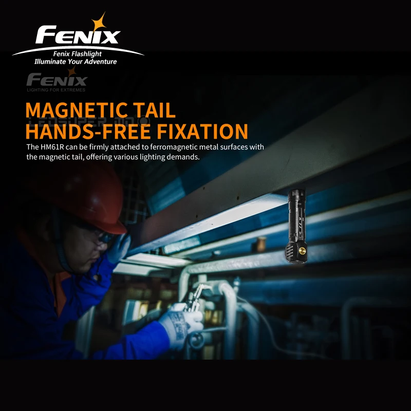Многофункциональный перезаряжаемый Налобный фонарик Fenix HM61R с магнитной зарядкой от usb с аккумулятором 3500 мАч