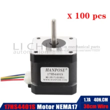 100 шт. шаговый электродвигатель Nema17 40 Н. См для 3D принтера CNC XYZ