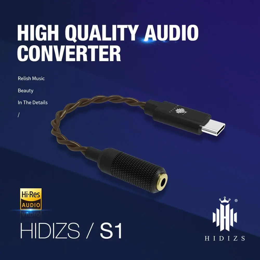 HIDIZS S1 Hi Res Portable Headphone Amplifier USB Type C 3 5mm DAC Headphone Amp for Android Phone PC Audio DAC Cable