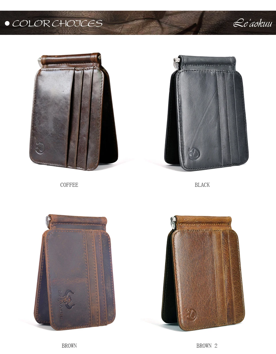 carteira de couro unissex com design de carteira slim com bolso frontal para presente de design de