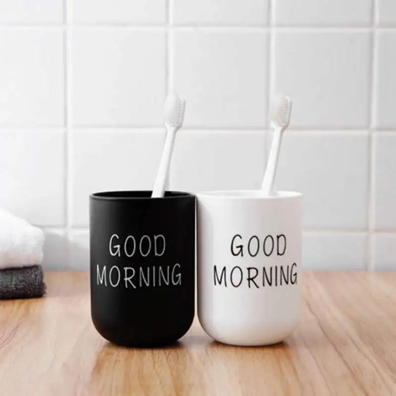 

Plastic Toothbrush Cup Travel Mouthwash The Hand Feels Light And Comfortable For Coffee Milk Simple Nordic Style