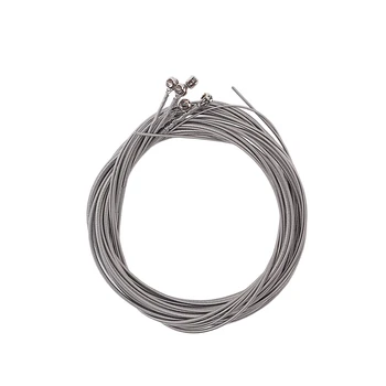 

5 Pcs Stainless Steel Silver Bass Strings Bass Guitar Accessories