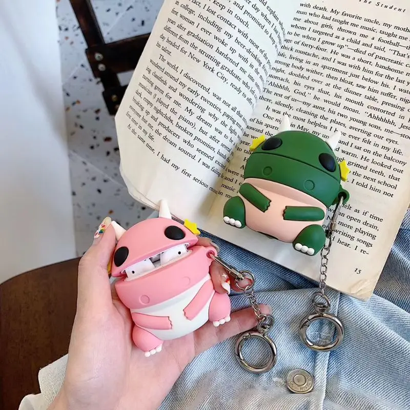 Чехол для AirPods с мультяшным рисунком, защитный чехол для беспроводных наушников, чехол для Airpods 12