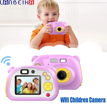 

LANBEIKA Mini Wifi Child Camera 1080P HD 2 Inch LCD Screen Cartoon Portable Camera Children Toys Birthday Gift For Kids