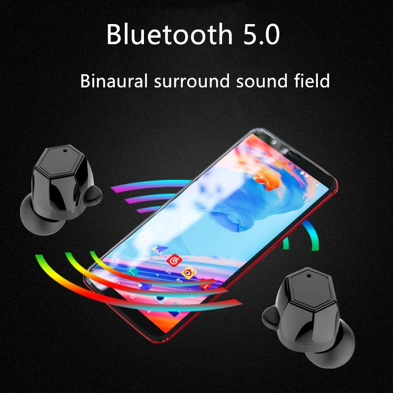X8 TWS Bluetooth wireless headset smart one for two music playback microphone call business sport mini headphones for smartphone