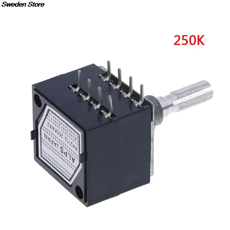 Rotary Potentiometer 1Pc Potentiometer 250K Log Alps Audio Amp Volume Control Pot Stereo W Loudness