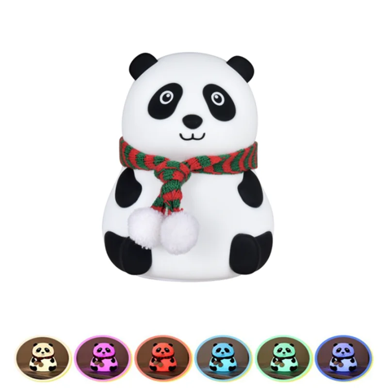 

USB Rechargable Light Panda Lamp Touch Control Gift For Kids Girl Lover Bedroom Party Wedding Decoration LED Night Lights