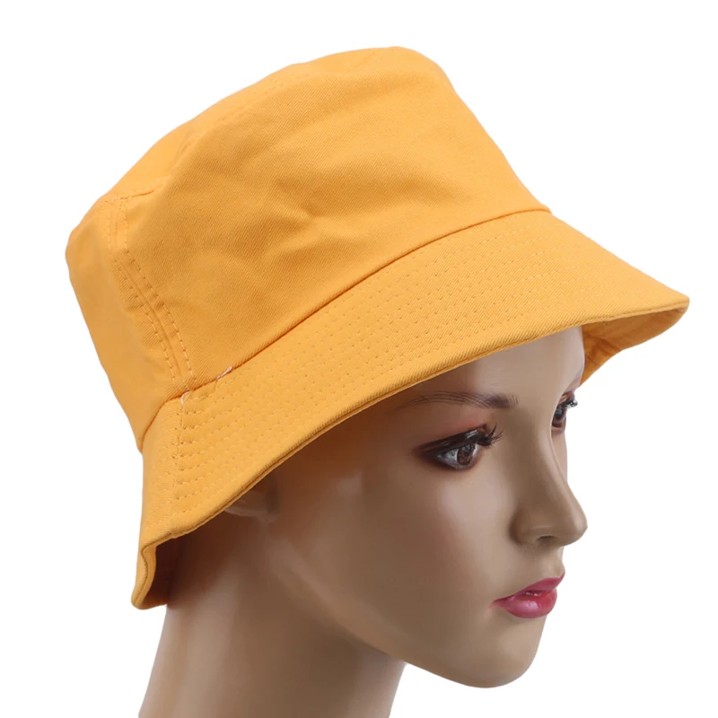 yellow Карамельный цвет, рыбацкая Кепка унисекс, летняя Складная Панама, женская уличная солнцезащитная Кепка для рыбалки, охоты, Повседневная хлопковая кепка от солнца s - Цвет: yellow