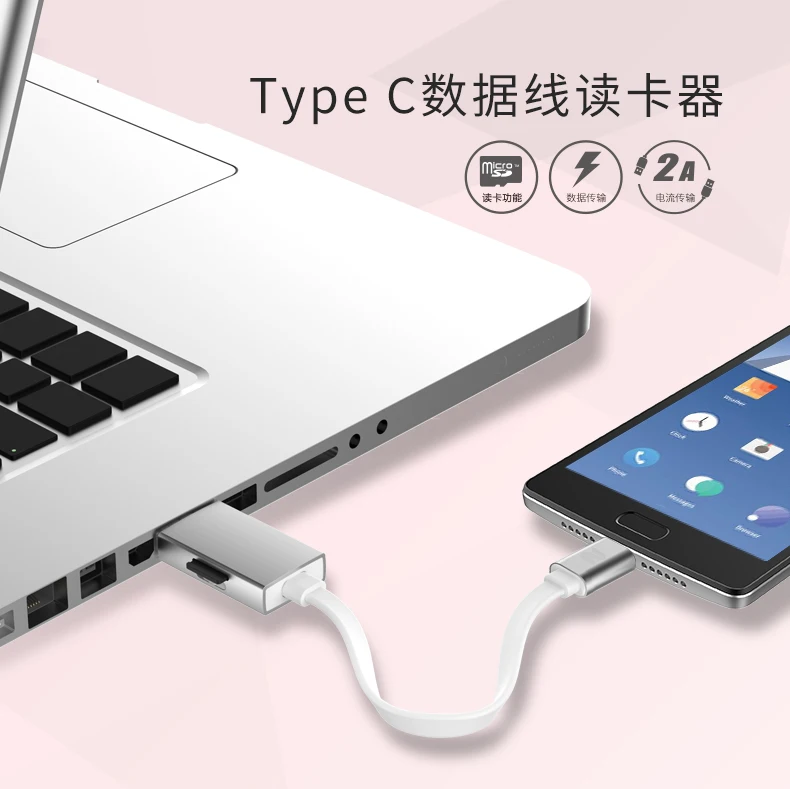 ROCK usb type C OTG Кабель-ридер USB C синхронизация 128 ГБ TF карта кабель для зарядки USB2.0 type-C адаптер ПК телефон конвертер передачи